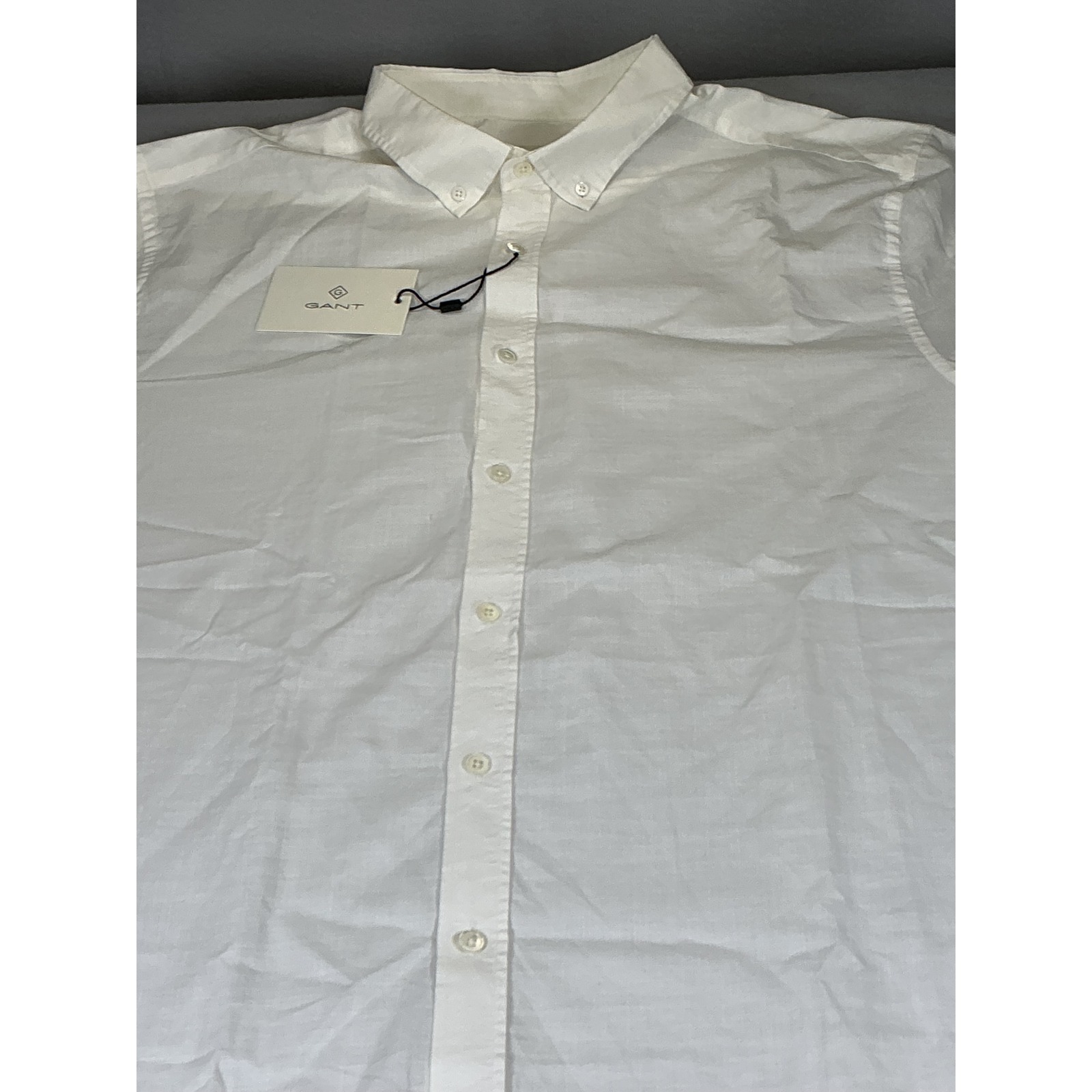 Gant Mens Xl White Chambray Fit Button Down Shirt Long Sleeve Nwt Cotton Casual — image 3 of 8